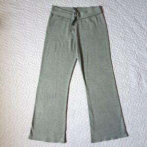 Banana Republic Wide Leg Casual Cozy Knit Pants S Gray Pull-on Stretch Waist